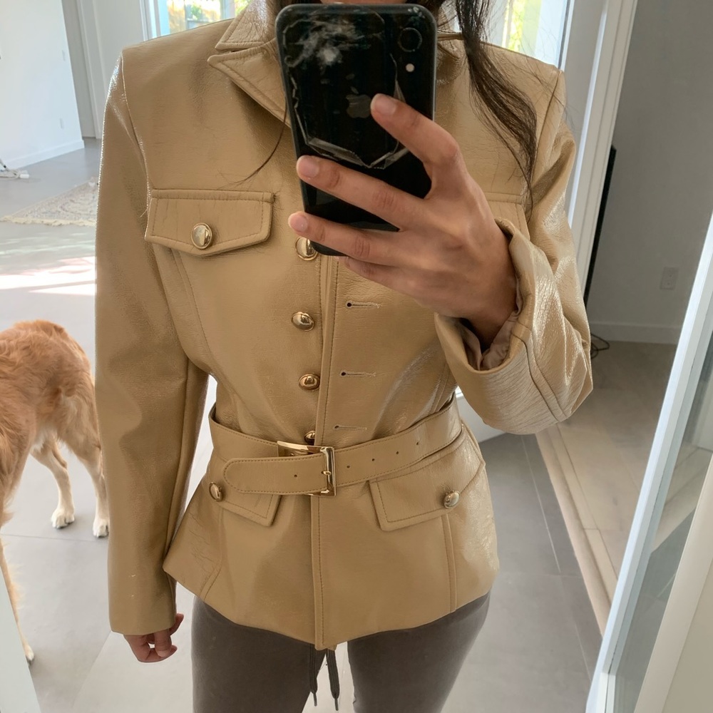 Storets Faux Patent Blazer